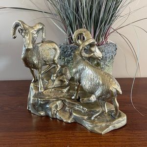 SOLD- Brass Ram Sculpture